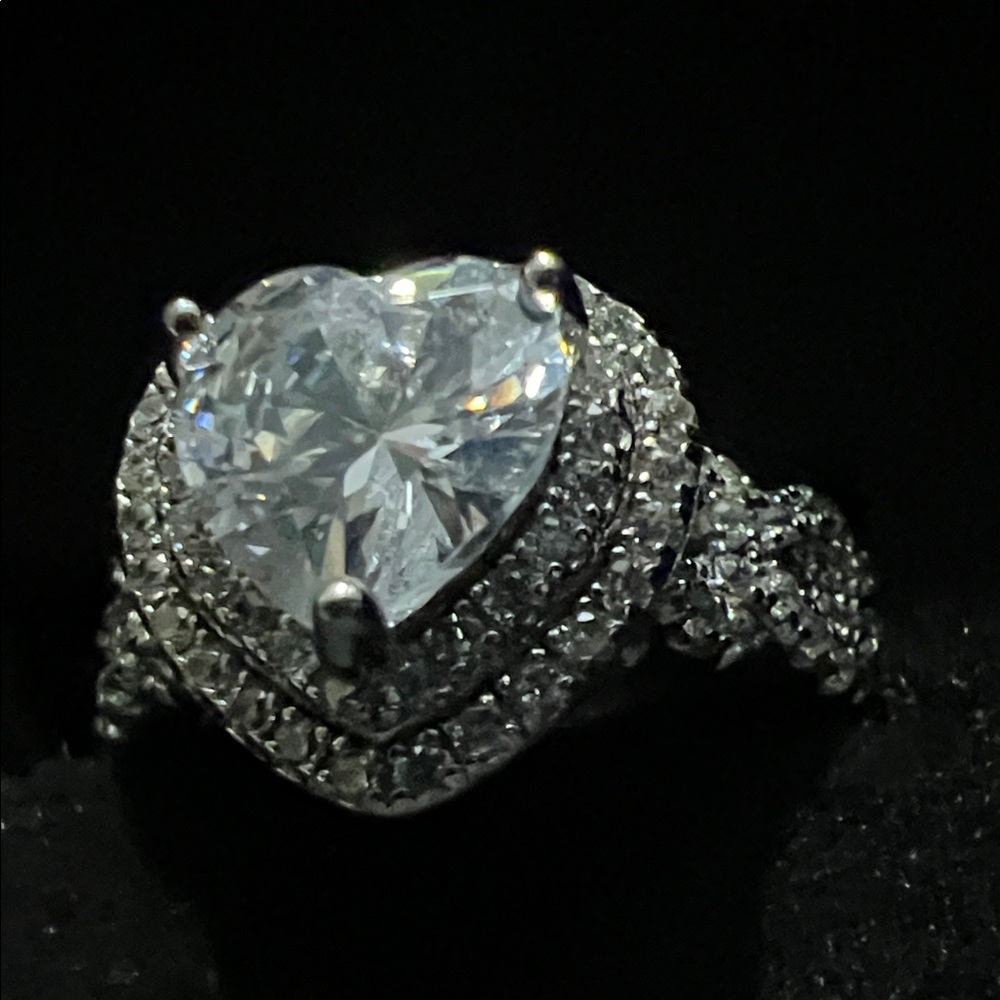 Sterling Silver Heart-Shaped Ring